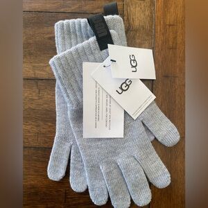 UGG Men's Grey Knit Gloves